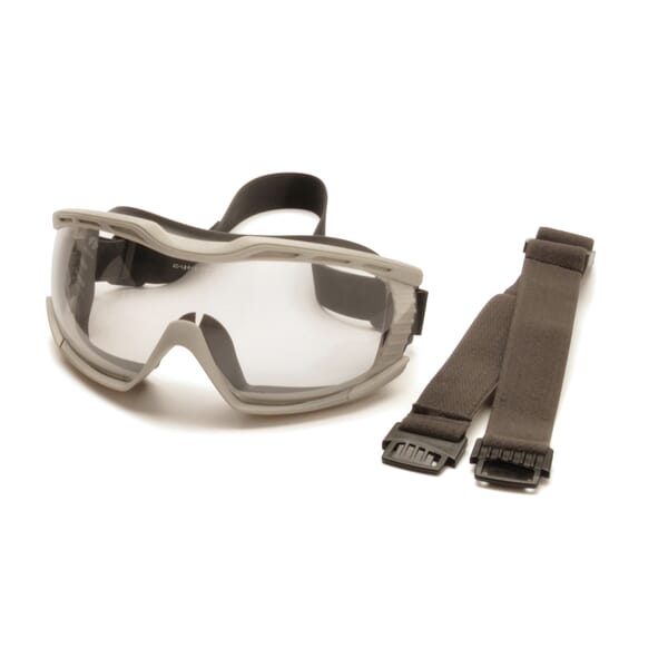 Pyramex G604T2 Capstone 600 Chemical Splash Goggles With Lens and Frame, H2X Anti-Fog/Scratch-Resistant Clear Lens Polycarbonate Lens, Yes UV Protection, Neoprene Strap, ANSI Z87.1, CE EN166 CSA Z94.3, AUS NSZ 1337, MIL-PRF 32432