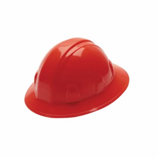 Pyramex SL Series Full Brim Hard Hat, SZ 6-1/2 Fits Mini Hat, SZ 8 Fits Max Hat, HDPE, 4-Point Suspension, ANSI Electrical Class Rating: Class C, E and G, ANSI Impact Rating: Type I, Ratchet Adjustment