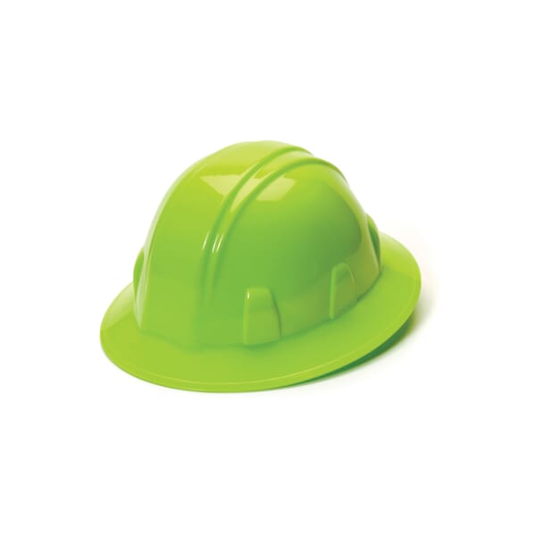 Pyramex HP24131 SL Series Full Brim Wide Brim Style Hard Hat, 6-1/2 Fits Mini Hat, 8 Fits Max Hat, HDPE, 4-Point Suspension, ANSI Electrical Class Rating: Class C, E and G, ANSI Impact Rating: Type I, Ratchet Adjustment