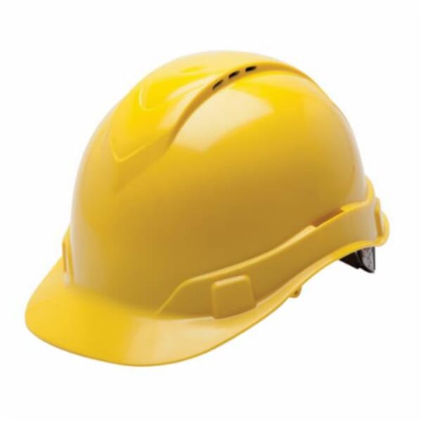 Pyramex Ridgeline Cap Style Hard Hat, SZ 6-1/2 Fits Mini Hat, SZ 8 Fits Max Hat, ABS, 4-Point Suspension, ANSI Electrical Class Rating: Class C, E and G, ANSI Impact Rating: Type I, Ratchet Adjustment