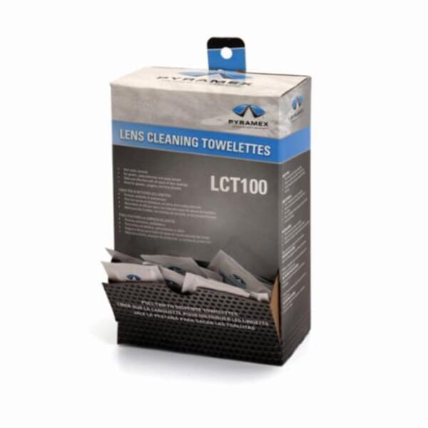 Pyramex LCT100 Cleaning Towelettes, For Use With Glasses, Goggles and Faceshields