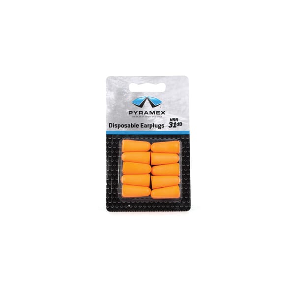 Pyramex PYDP1000 DP1000 Earplugs, 31 dB Noise Reduction, ANSI S3.19, CE EN-352:2002, Disposable, Uncorded Design