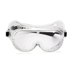 Pyramex PYG201T Perforated Goggles, Anti-Fog/Anti-Scratch Clear Lens Polycarbonate Lens, Yes UV Protection, US ANSI Z87.1, CE EN166