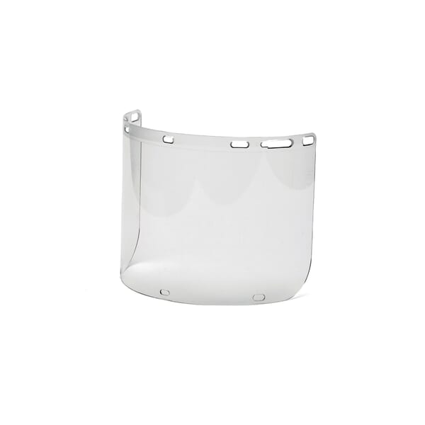 Pyramex S1210CC Cylinder Face Shield, 8 in H x 15-1/2 in W x 0.078 in THK, Clear, Polycarbonate Glass