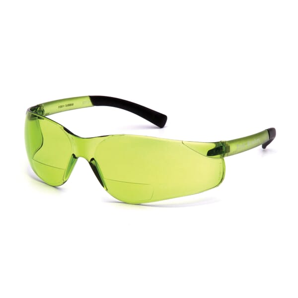 Pyramex Bi-Focal Lens Safety Reading Glasses, Pale Green, Polycarbonate Frame, Polycarbonate Lens, 99.9% UVA/UVB/UVC UV Protection, ANSI Z87.1+, c SEI CAN/CSA Z94.3-15