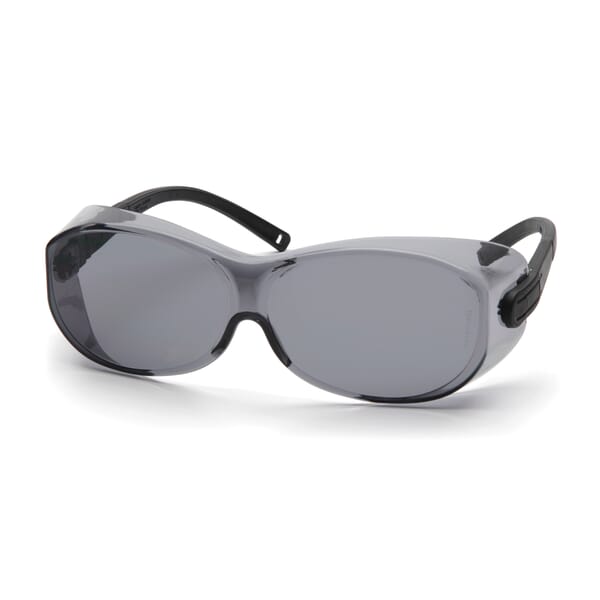 Pyramex S7520SJ Lightweight Safety Eyewear, H2X Anti-Fog, Gray Lens, Black, Nylon Frame, Polycarbonate Lens, ANSI Z87.1, CAN/CSA Z94.3-15, CE EN166, MIL-PRF 32432