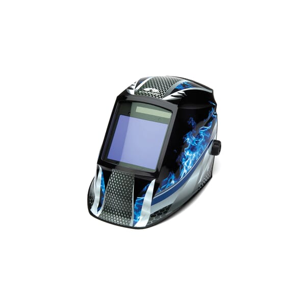 Pyramex WHAM3030FM Decorated Auto Darkening Helmet, IR 9 to 13 Lens Shade, Fire Metal, 3.858 x 3.425 in Viewing Area, Nylon, Manual Lens Control, Specifications Met: ANSI Z87.1-2015, CAN/CSA Z94.3-07 Class 3
