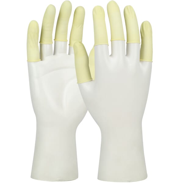 QRP QualaSheer XC 5CL Powder-Free Finger Cot, L, Natural Rubber Latex, Ivory