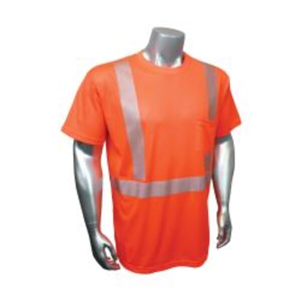 RADWEAR HV-XTS-AR-P-4XL Original Breezelite II Short Sleeve Safety T-Shirt, 4XL, Hi-Viz Orange, Polyester Mesh