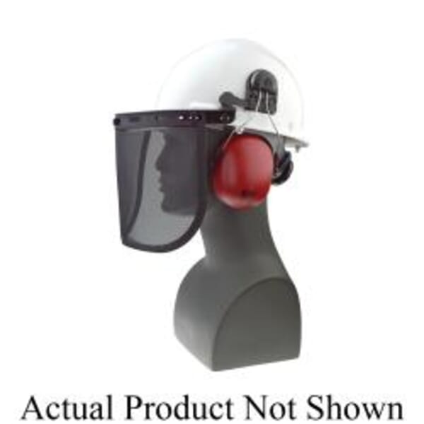 Radians Cap Mount Combo Logger Hard Hat, Polyethylene, 6-Point Suspension, ANSI Electrical Class Rating: Class E and G, ANSI Impact Rating: Type I, Ratchet Adjustment