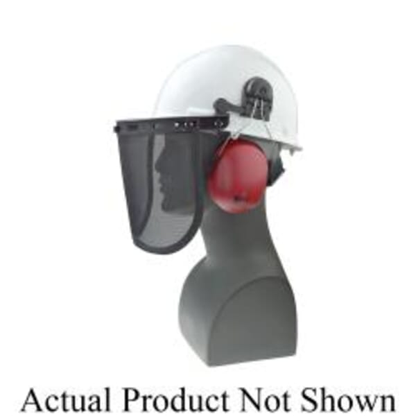Radians Cap Mount Combo Logger Hard Hat, Polyethylene, 6-Point Suspension, ANSI Electrical Class Rating: Class E and G, ANSI Impact Rating: Type I, Pin Lock Adjustment