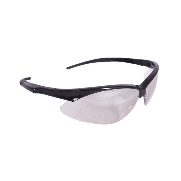 Radians AP1-90 AP1 Rad-Apocalypse Safety Eyewear, Hard Coated, Indoor/Outdoor Lens, Half-Frame Frame, Black, Plastic Frame, Polycarbonate Lens, ANSI Z87.1+