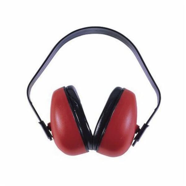 Radians Def-Guard DF0310HC Defender Earmuffs, 23 dB Noise Reduction, Black/Red, Over The Head Band Position