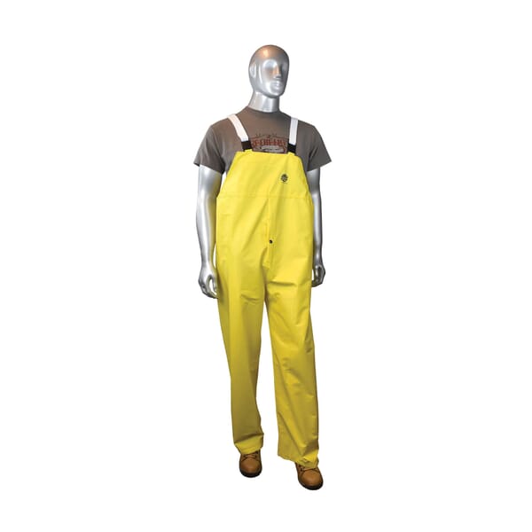 Radians DRIRAD35 Rain Bib, Yellow, 0.28 mm Polyester/PVC