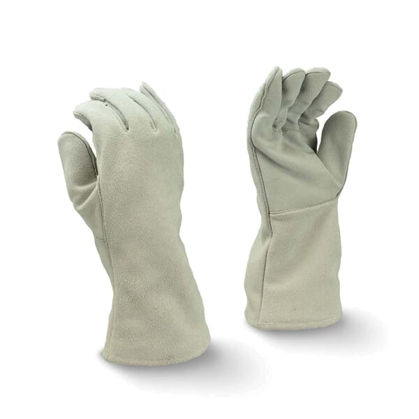 Radians RWG5100LHXL Economy Grade Welding Gloves, XL, Split Cowhide Leather, Gray, Cotton Drill/Fleece Lining, 14 in L