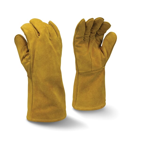 Radians RWG5310XL Welding Gloves, XL, Split Cowhide Leather, Light Brown, Full Sock Foam Lining, 14 in L