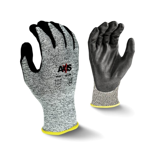 Radians AXIS Cut Resistant Gloves, Foam Nitrile Coating, HPPE, Slip-On Cuff, Resists: Abrasion, Cut, Puncture and Tear, ANSI Cut-Resistance Level: A4