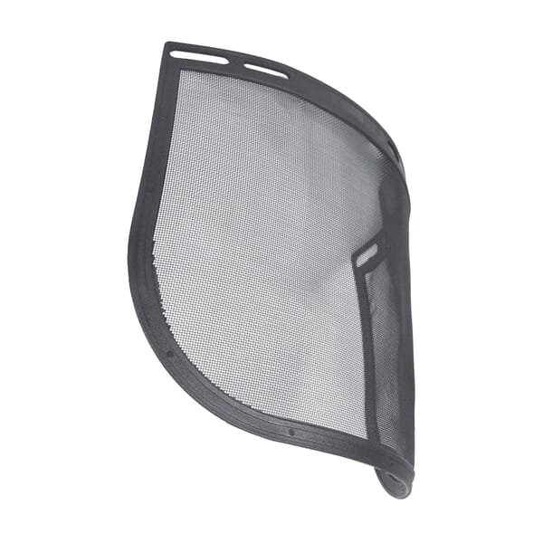 Radians V40812-PM Face Shield, Plastic Mesh, 8 in H x 12 in W x 0.04 in THK Visor, For Use With Hard Hats, ANSI/ISEA Z89.1-2014, Type 1 Class G and E, Smoke Lens Shade