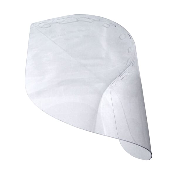 Radians V40915-C Face Shield, Acetate, 9 in H x 15 in W x 0.04 in THK Visor, For Use With Hard Hats, ANSI/ISEA Z89.1-2014, Type 1 Class G and E, Clear Lens Shade