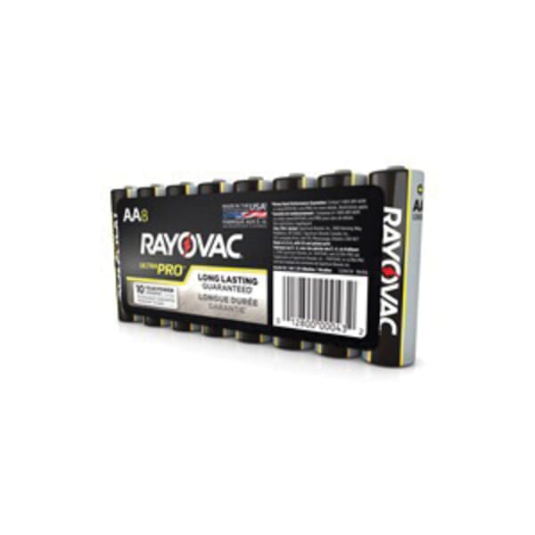 Rayovac Ultra Pro ALAAA-8J Alkaline Battery, Alkaline, 1.5 VDC, 1200 Ah, AAA Alkaline