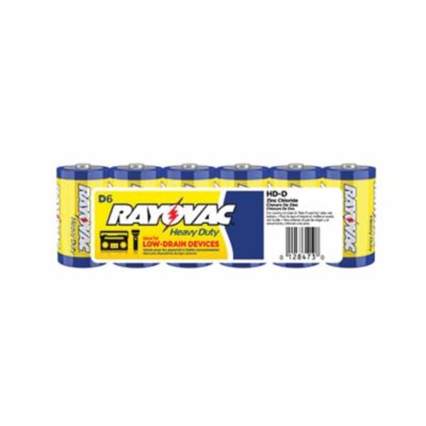 Rayovac HD-DD Heavy Duty Battery, Zinc Carbon, D