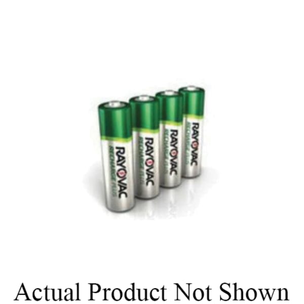 Rayovac PL715-4 GENE Rechargeable Battery, NiMH, 1.2 VDC V Nominal, 2400 mAh Nominal, AA