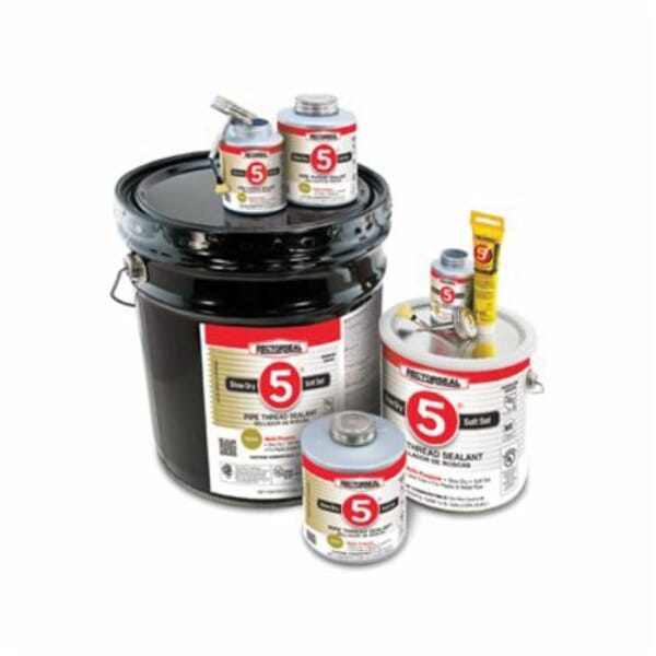 RectorSeal No. 5 25431 Multi-Purpose Premium Pipe Thread Sealant, 1 pt Can, Yellow