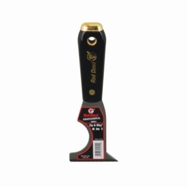 Red Devil 4251 4200 Professional Zip-A-Way Multi-Purpose Painters Multi-Tool, High Carbon Steel 6-in-1 Blade, 3 in W Blade, Nylon Handle