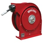 Reelcraft 5635 OLP 5000 Low Pressure Premium Duty Hose Reel With Hose, 3/8 in ID x 3/5 in OD x 35 ft L Hose, 300 psi Pressure, 14 in Dia x 2-1/2 in W Reel, Domestic