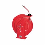 Reelcraft 7650 OLP 7000 Heavy Duty Low Pressure Hose Reel With Hose, 3/8 in ID x 3/5 in OD x 50 ft L Hose, 300 psi Pressure, 19-3/4 in Dia x 3-7/8 in W Reel, Domestic