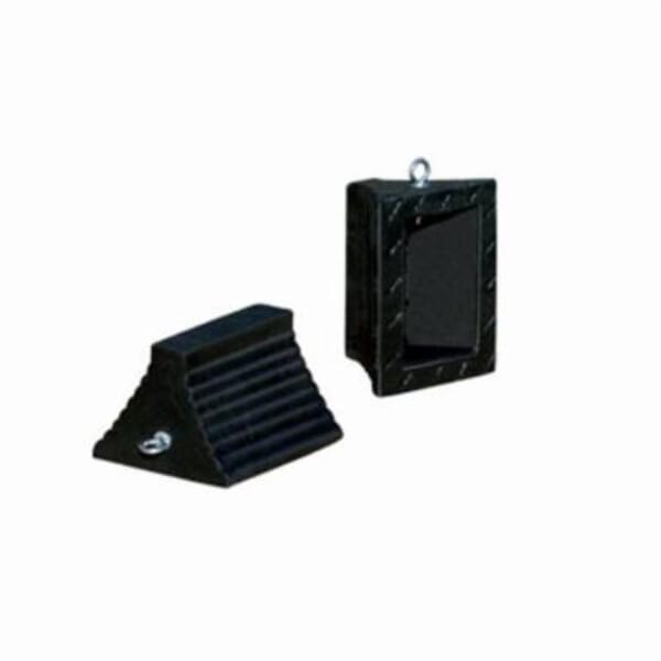 CHECKERS Roadblocks RC815 General Purpose Wheel Chock, 6 in H x 8 in W x 10 in D, Rubber, Black