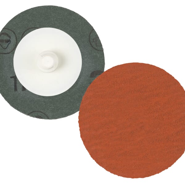 Roloc 7100100965 Close Coated Fibre Disc, 4 in Dia Disc, 120+ Grit, Fine Grade, Ceramic Abrasive, Quick-Change Type TR Attachment