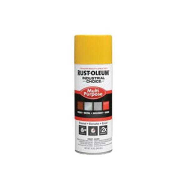 Rust-Oleum 1644830 1600 System Multi-Purpose Enamel Spray Paint, 12 oz Container, Liquid Form, Safety Yellow, 12 to 15 sq-ft/can Coverage