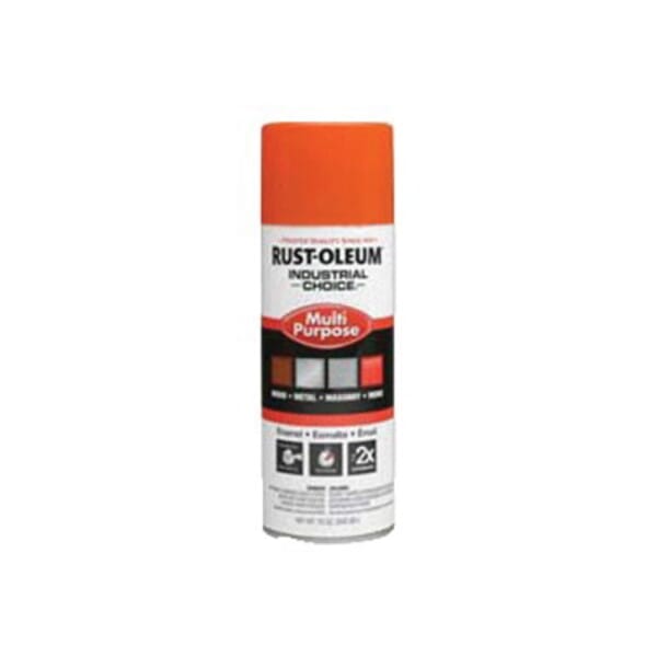 Rust-Oleum 1653830 1600 System Multi-Purpose Enamel Spray Paint, 12 oz Container, Liquid Form, Safety Orange, 12 to 15 sq-ft/can Coverage
