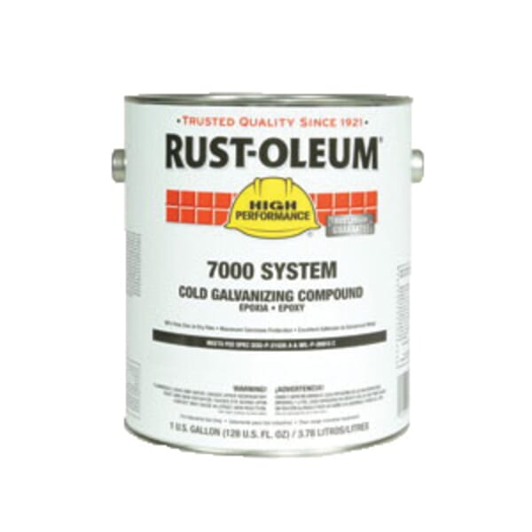 Rust-Oleum 206194T 7000 System 1-Component Cold Galvanizing Compound, 1 qt, Gray, 310 to 440 sq-ft/gal Coverage