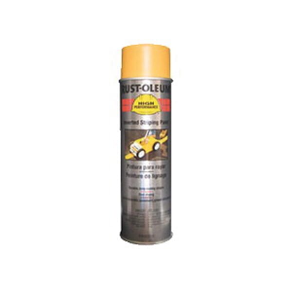 Rust-Oleum 2348838 2300 System High Performance Solvent Base Inverted Striping Paint, 18 oz Container, Liquid Form, Yellow, 275 to 300 linear ft/gal with 3 in W Stripe Coverage