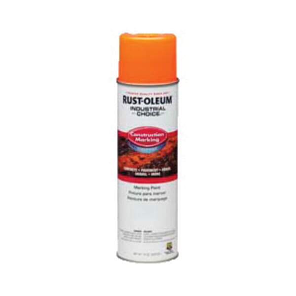 Rust-Oleum 264697 M1400 General Purpose Water Base Marking Paint, 20 oz Container, Liquid Form, Fluorescent Orange, 400 linear ft/gal with 1 in W Stripe Coverage