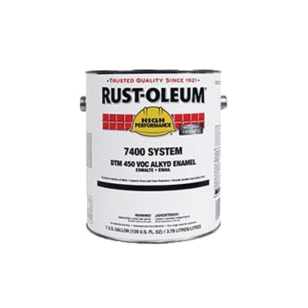 Rust-Oleum 2766402 7400 System 1-Component DTM Alkyd Enamel Coating, 1 gal Container, Liquid Form, White, 230 to 390 sq-ft/gal Coverage