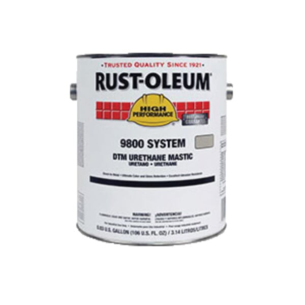 Rust-Oleum 9879419 9800 System 2-Component High Solid DTM Urethane Mastic Coating, 1 gal Container, Liquid Form, Black, 160 to 280 sq-ft/gal Coverage