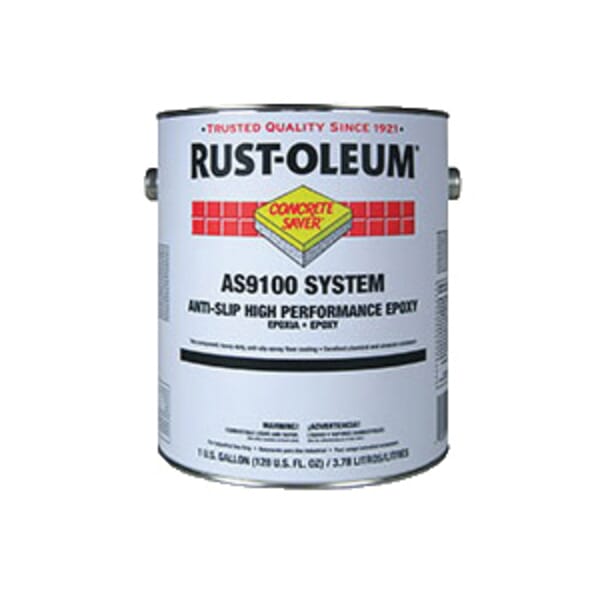 Rust-Oleum AS9182425 AS9100 System 2-Component Anti-Slip High Performance Floor Coating Kit, Liquid Form, Gray/Silver, 40 to 60 sq-ft/gal Coverage
