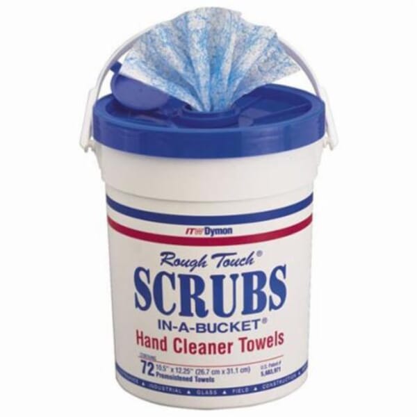 SCRUBS 42272 Heavy Duty Hand Cleaner Towel, 72 Towels, Polypropylene, Blue/White