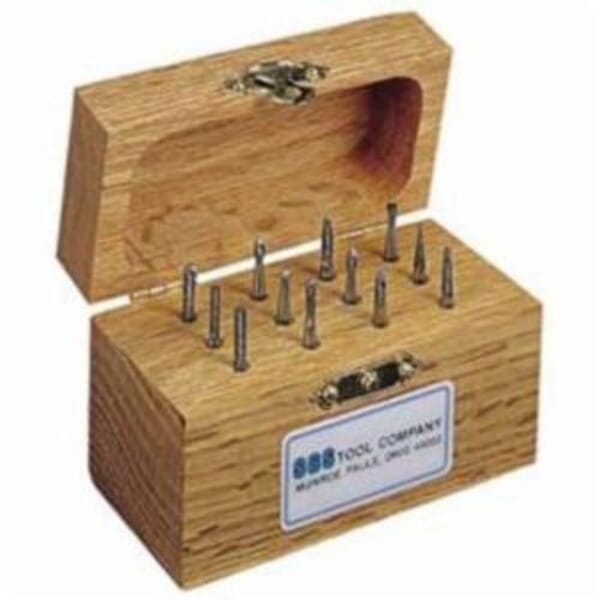 SGS 18201 Miniature Burr Set, Double Cut, 12 Pieces, 1-1/2 in OAL