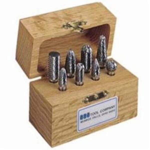 SGS 18211 Miniature Burr Set, Double Cut, 8 Pieces