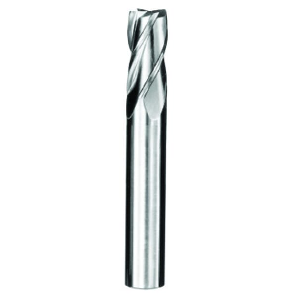 SGS 30163 01S Fractional Square End End Mill, 1/2 in Dia Cutter, 1 in Length of Cut, 4 Flutes, 1/2 in Dia Shank, 3 in OAL, Uncoated