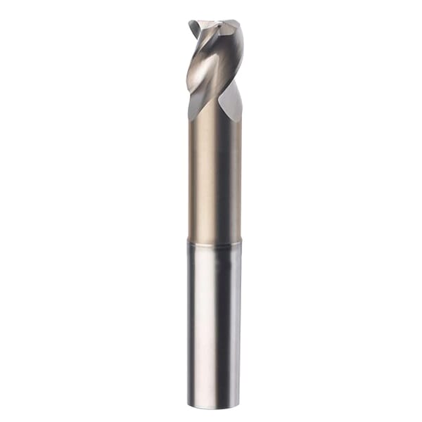 SGS 32790 S-Carb 43LC Center Cutting High Performance Long Reach Neck Positive Rake Single End End Mill, 5/8 in Dia Cutter, 0.12 in Corner Radius, 3/4 in Length of Cut, 3 Flutes, 5/8 in Dia Shank, 6 in OAL, Uncoated