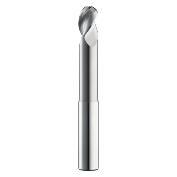SGS 34949 43LB Ball Nose End Fractional High Performance Long Reach Neck High Performance End Mill, 5/8 in Dia Cutter, 3/4 in Length of Cut, 3 Flutes, 5/8 in Dia Shank, 4 in OAL, Uncoated