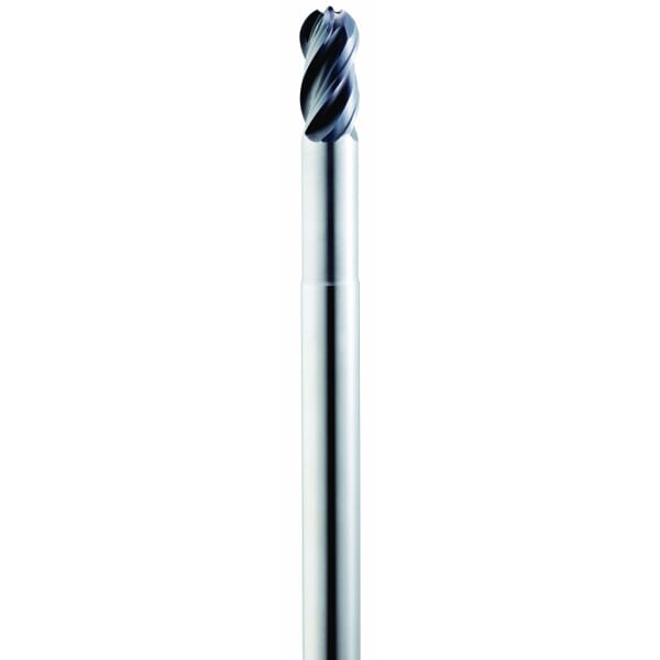 SGS 36482 ZPB Ball Nose End Fractional High Performance High Performance End Mill, 5/16 in Dia Cutter, 13/16 in Length of Cut, 4 Flutes, 5/16 in Dia Shank, 4 in OAL, TX Coated