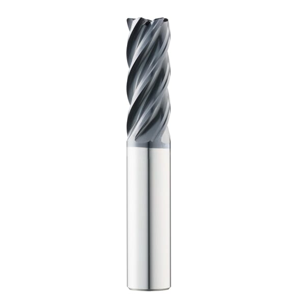 SGS 37170 Z5S Fractional High Performance Square End End Mill With Internal Coolant Channel, 7/16 in Dia Cutter, 7/8 in Length of Cut, 5 Flutes, 7/16 in Dia Shank, 2-3/4 in OAL, TA Coated