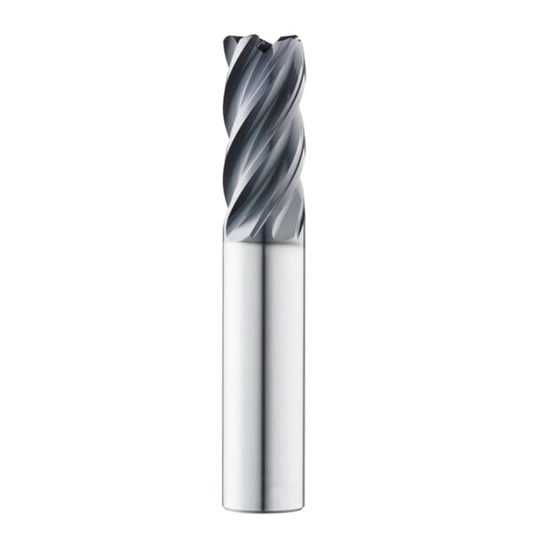 SGS 38587 Z-Carb-HPR Z5CR High Performance Imperial Corner Radius End Mill, 1/2 in Dia Cutter, 0.12 in Corner Radius, 1 in Length of Cut, 5 Flutes, 1/2 in Dia Shank, 3 in OAL, AlTiN Coated