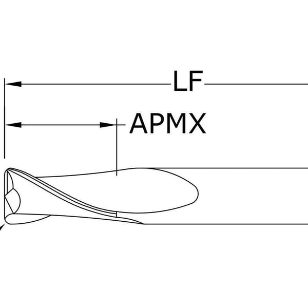 SGS 38380 3CR Center Cutting Positive Rake Regular Length Single End Mill, 5/8 in Dia Cutter, 0.02 in Corner Radius, 1-1/4 in Length of Cut, 2 Flutes, 5/8 in Dia Shank, 3-1/2 in OAL, AlTiN Coated